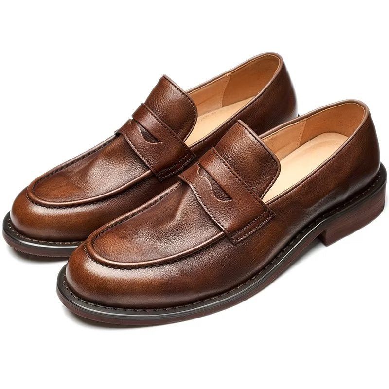 Loafers Til Mænd Modish Slip On Penny - Kaffe