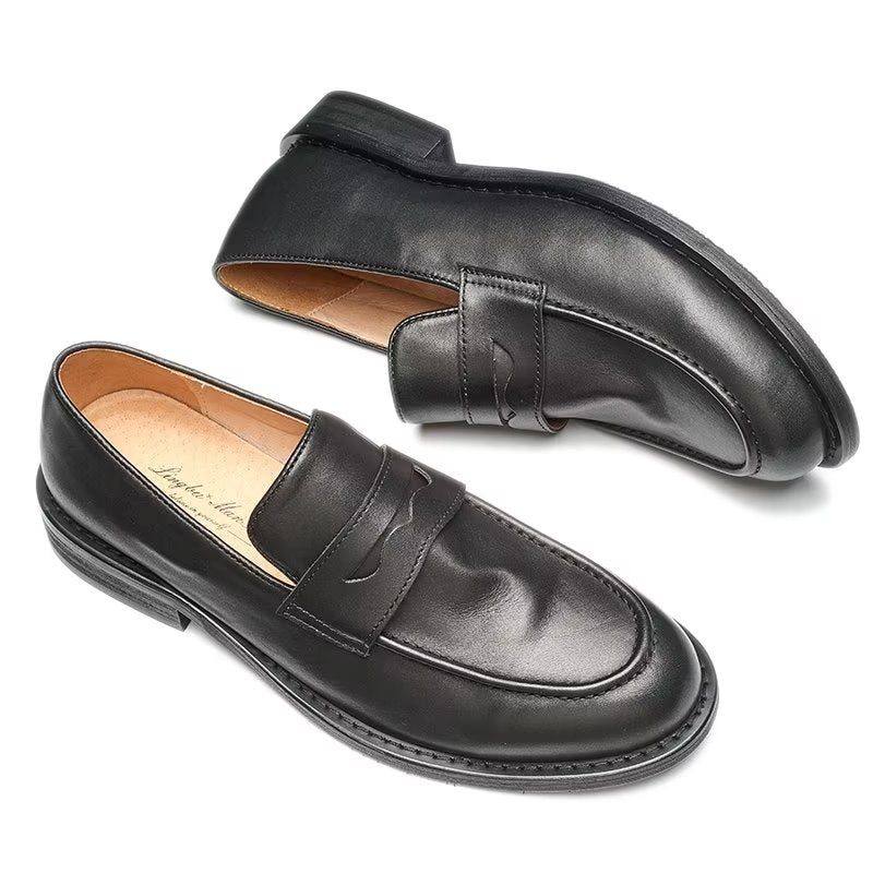 Loafers Til Mænd Modish Slip On Penny - Sort