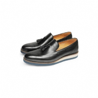 Loafers Til Mænd Prægede Brogue Slip-on