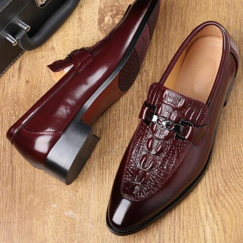 Loafers Til Mænd Slip-on - Rød