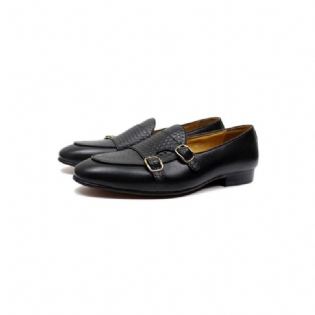 Loafers Til Mænd Suave Læder Monk Strap Bryllup