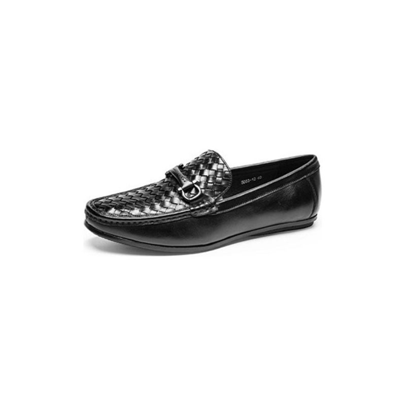 Loafers Til Mænd Weavingluxe Slip On I Læder - Sort 2