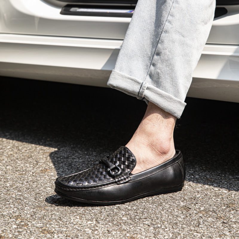 Loafers Til Mænd Weavingluxe Slip On I Læder - Sort 2