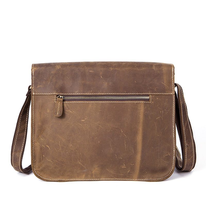 Mænd Dokumentmapper Luksus Eksotisk Læder Vintage Flap Crossbody Dokumentmappe - Sort