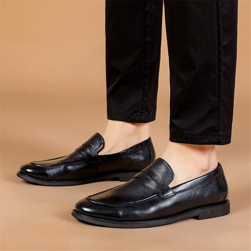 Mænds Formelle Sko Bryllup Loafer - Sort