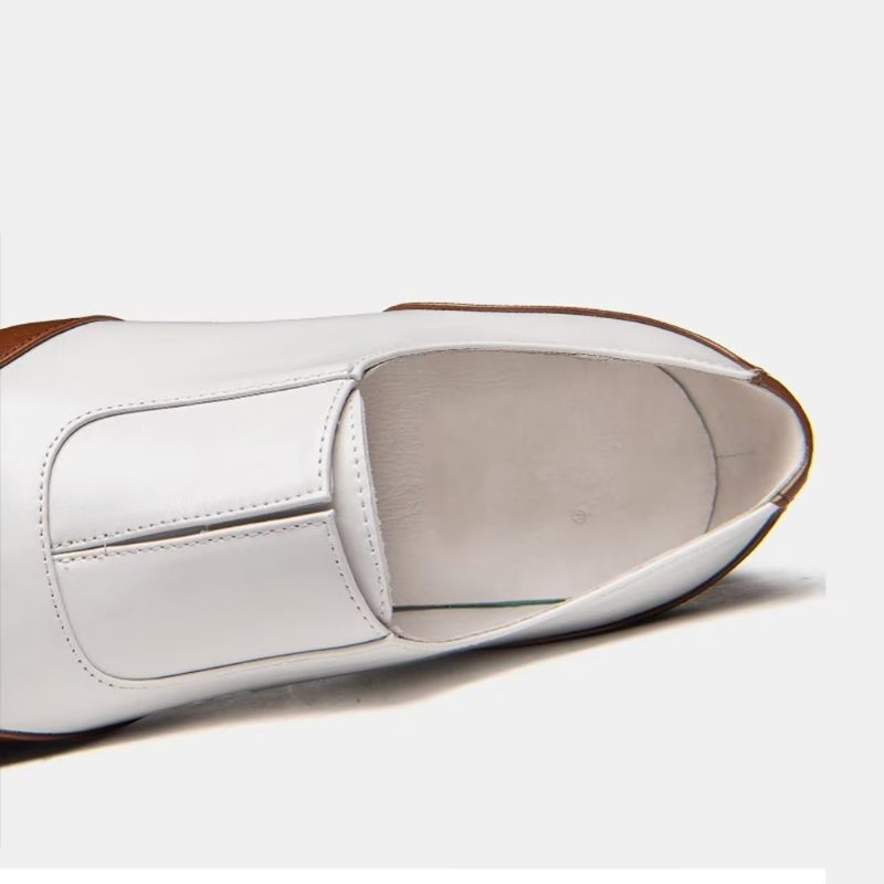 Mænds Formelle Sko Chic Spidstå Slip-on Kjole - Hvid