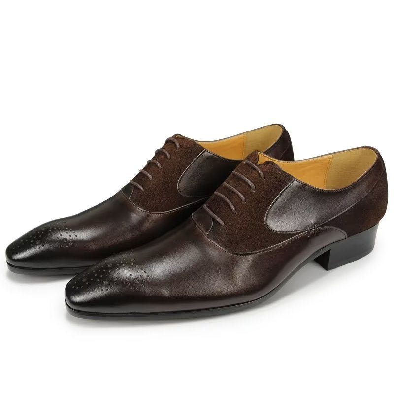 Mænds Formelle Sko Deluxe Nuptial Oxford Modishopulence Brogue Shoes - Kaffe