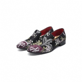 Mænds Formelle Sko Eksotiske Blomsterprint Slip-on Dress