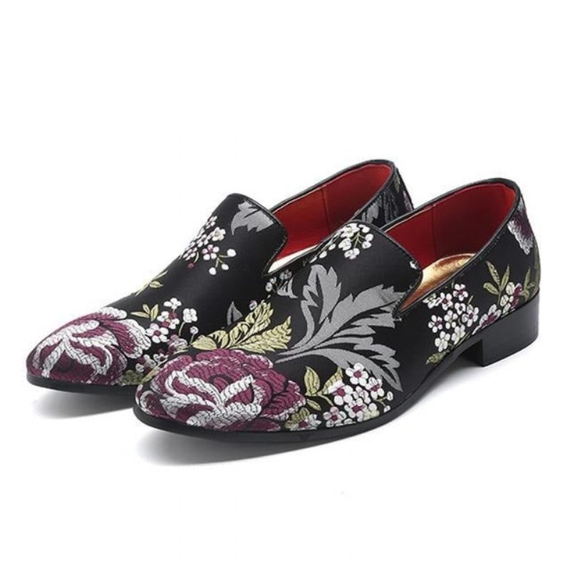 Mænds Formelle Sko Eksotiske Blomsterprint Slip-on Dress - Multi-Color