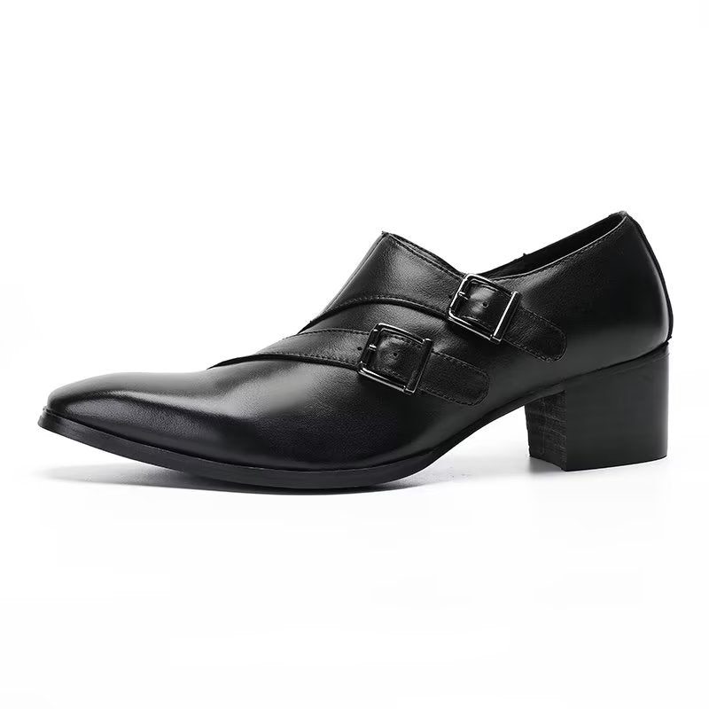 Mænds Formelle Sko Eksotiske Monkstrap Dress - Sort