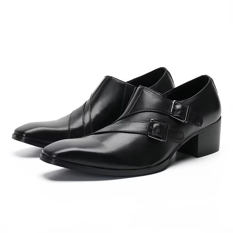 Mænds Formelle Sko Eksotiske Monkstrap Dress - Sort