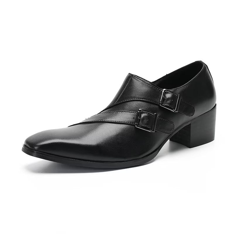 Mænds Formelle Sko Eksotiske Monkstrap Dress - Sort