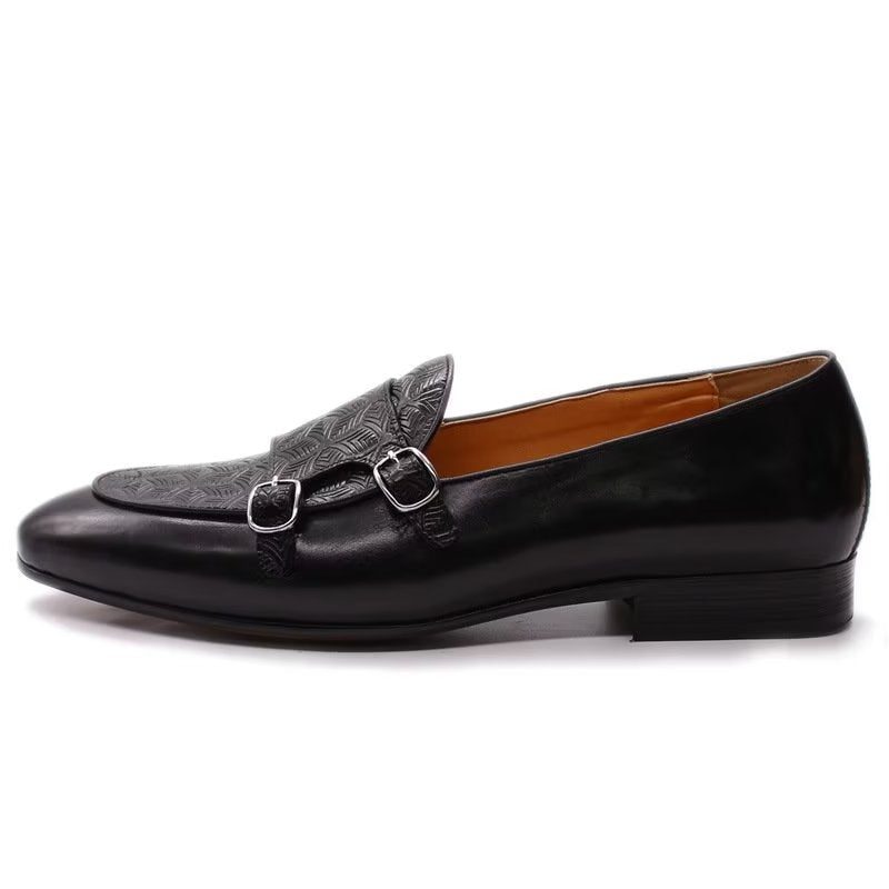 Mænds Formelle Sko Eksotiske Monkstrap Dress - Sort