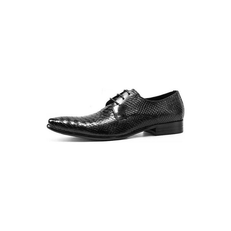 Mænds Formelle Sko Eksotiske Retro Snøre-wingtip Oxford - Sort