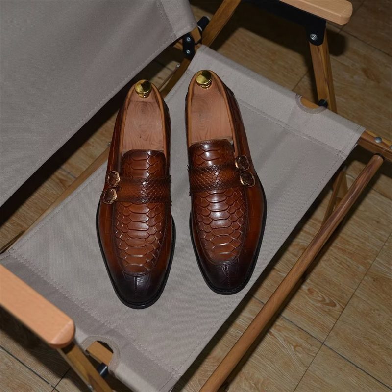 Mænds Formelle Sko Executive Slip-on Business - Brun