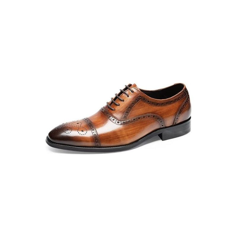 Mænds Formelle Sko Klassiske Brogues Dress - Kaffe