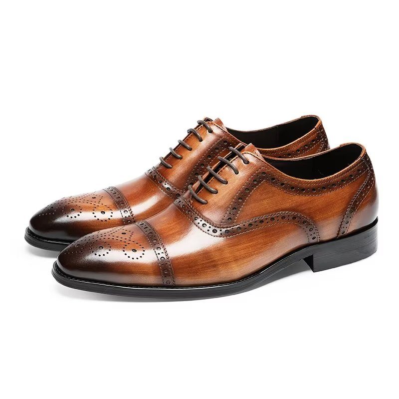 Mænds Formelle Sko Klassiske Brogues Dress - Kaffe