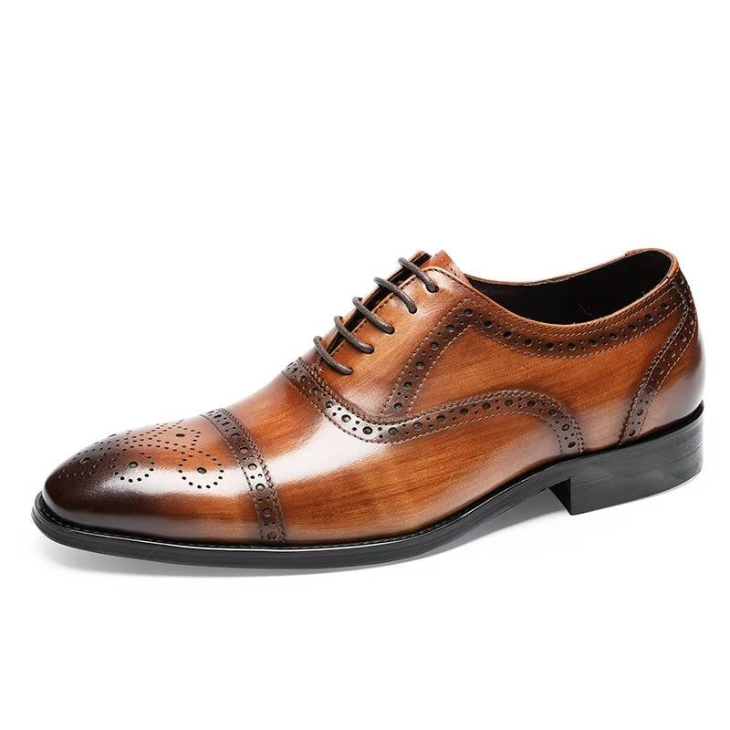 Mænds Formelle Sko Klassiske Brogues Dress - Kaffe