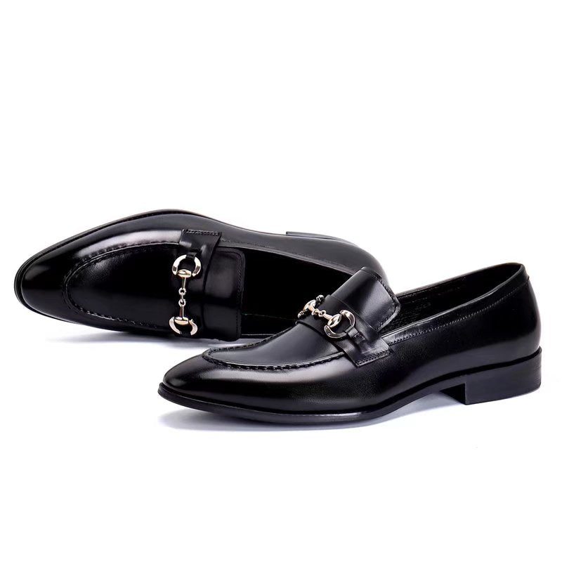 Mænds Formelle Sko Læder Slip-on Loafers - Sort