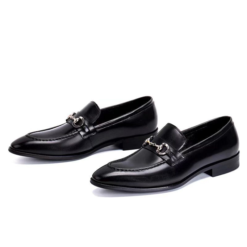 Mænds Formelle Sko Læder Slip-on Loafers - Sort