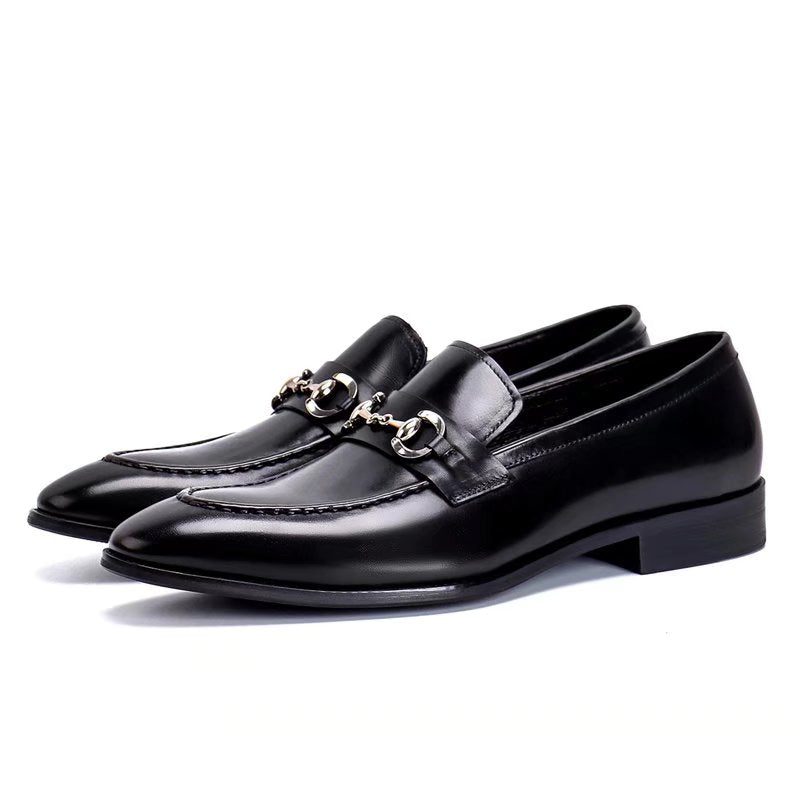 Mænds Formelle Sko Læder Slip-on Loafers - Sort