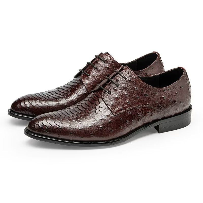 Mænds Formelle Sko Luksus Croctex Derbies Dress - Kaffe