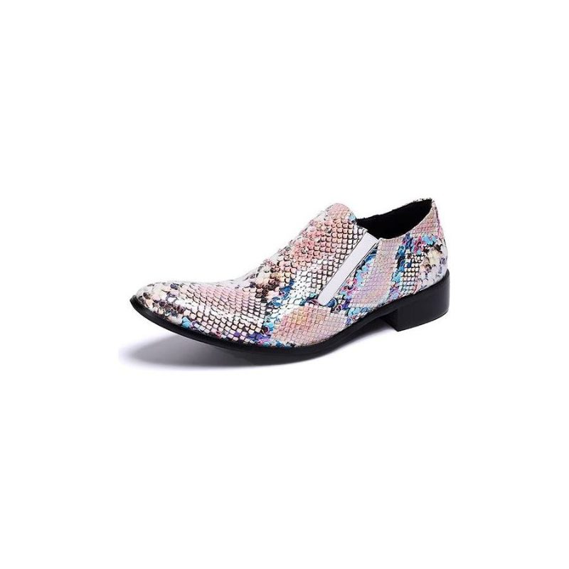 Mænds Formelle Sko Luksus Eksotisk Mønster Slip-on Smart Dress - Pink