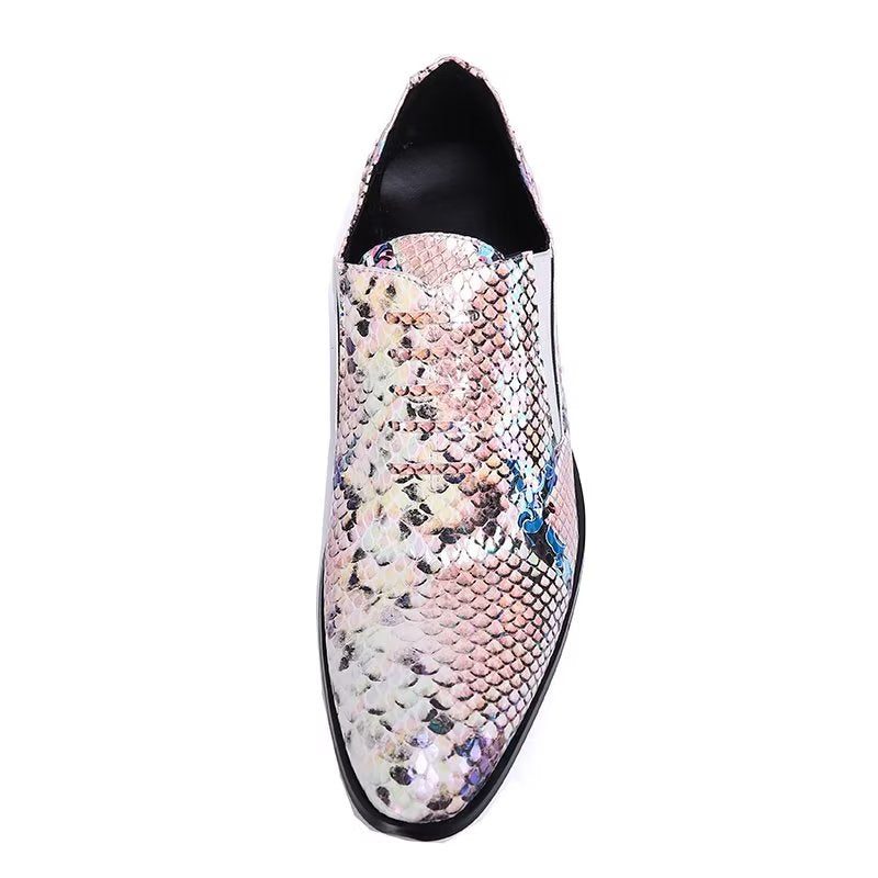 Mænds Formelle Sko Luksus Eksotisk Mønster Slip-on Smart Dress - Pink