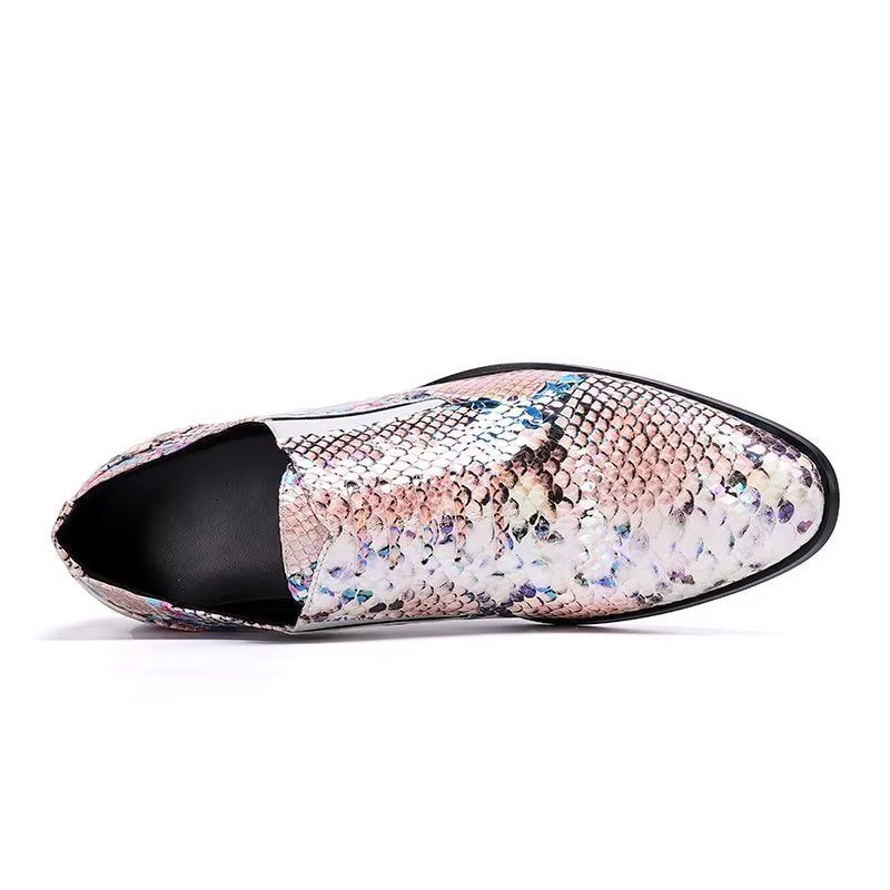 Mænds Formelle Sko Luksus Eksotisk Mønster Slip-on Smart Dress - Pink