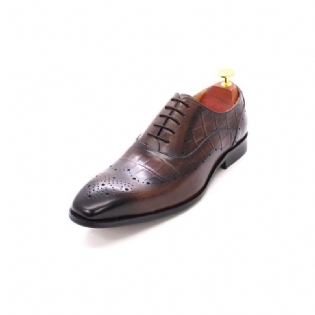 Mænds Formelle Sko Luksus Krokodillelæder Brogue Oxford Dress