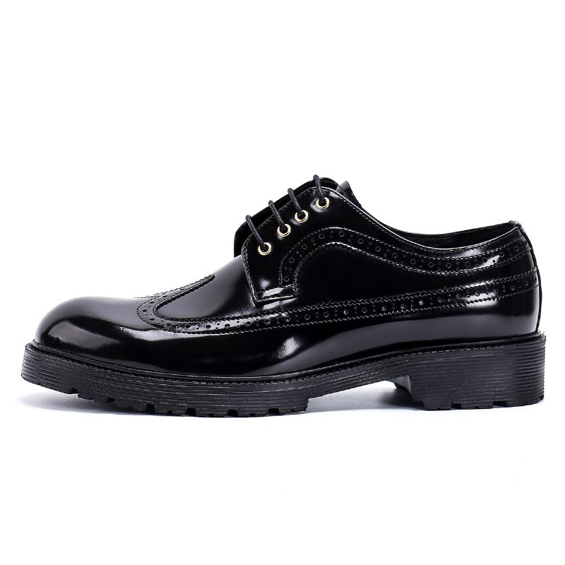 Mænds Formelle Sko Luksus Oxford Brogue Dress - Sort