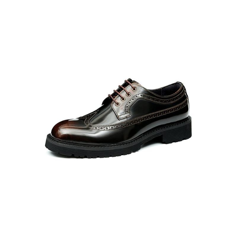 Mænds Formelle Sko Luksus Oxford Brogue Dress - Kaffe