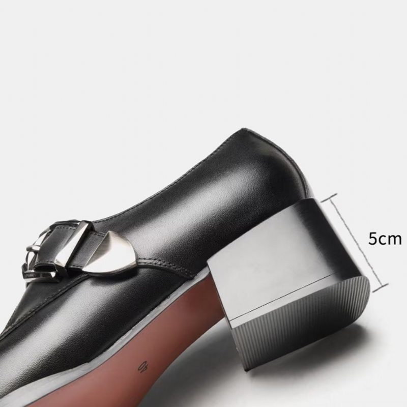 Mænds Formelle Sko Luksus Spidstå Monkstrap Dress - Sort