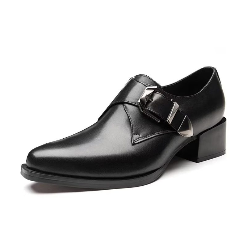 Mænds Formelle Sko Luksus Spidstå Monkstrap Dress - Sort