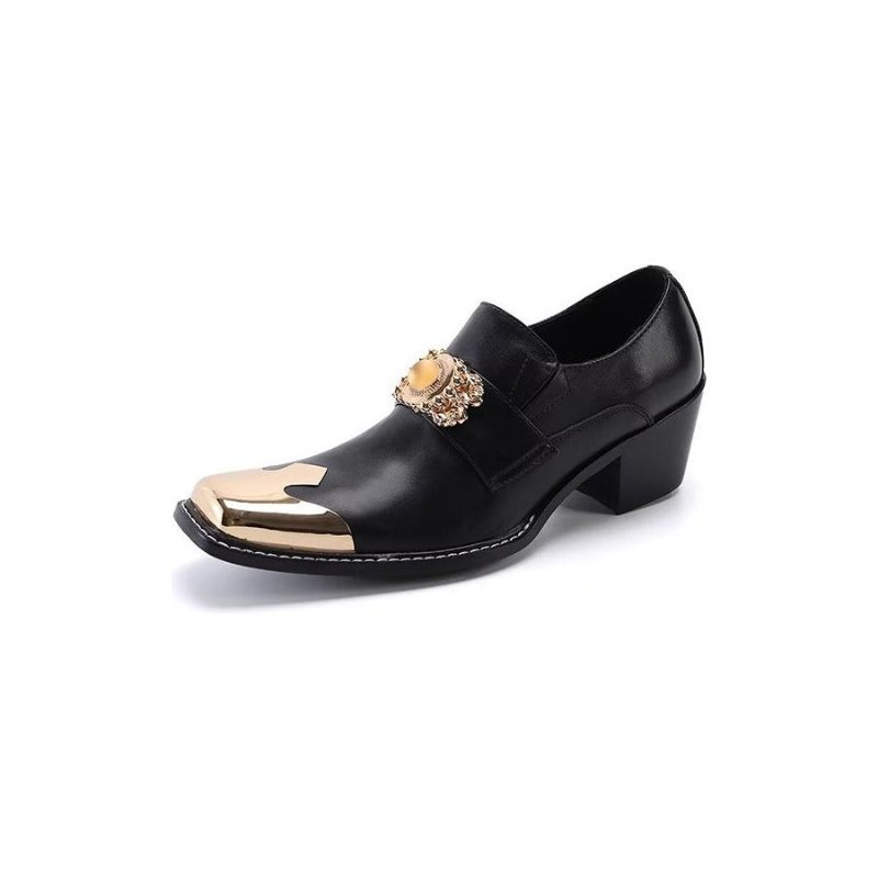 Mænds Formelle Sko Luksus Square Toe Slip-on Dress