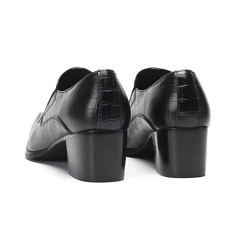 Mænds Formelle Sko Moderigt Krokodillelæder Slip-on Dress - Sort 1