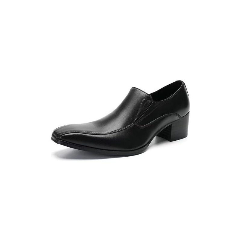 Mænds Formelle Sko Moderigt Krokodillelæder Slip-on Dress - Sort