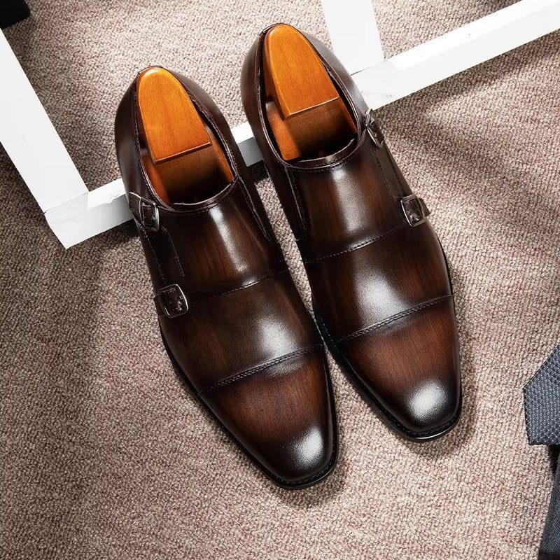 Mænds Formelle Sko Monkstrap Dress - Kaffe