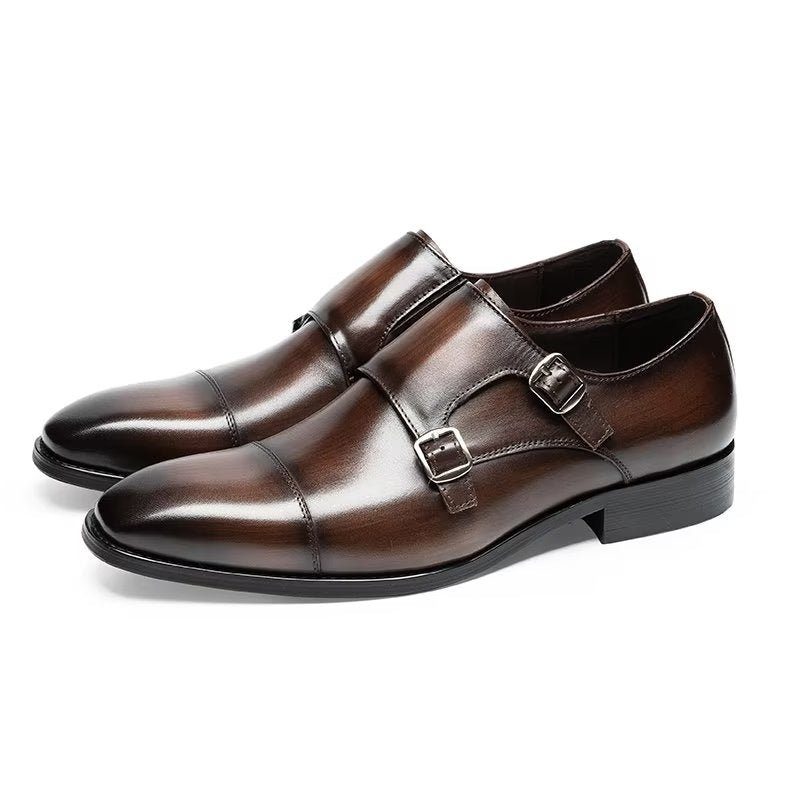 Mænds Formelle Sko Monkstrap Dress - Kaffe