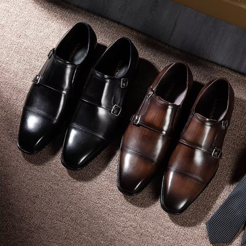 Mænds Formelle Sko Monkstrap Dress - Sort