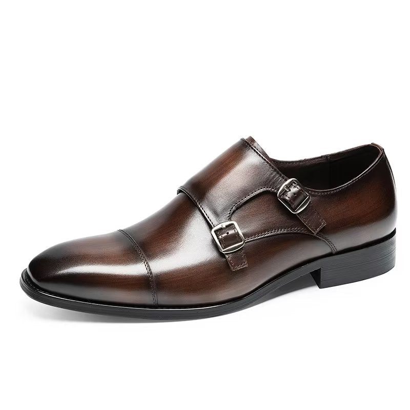 Mænds Formelle Sko Monkstrap Dress - Kaffe