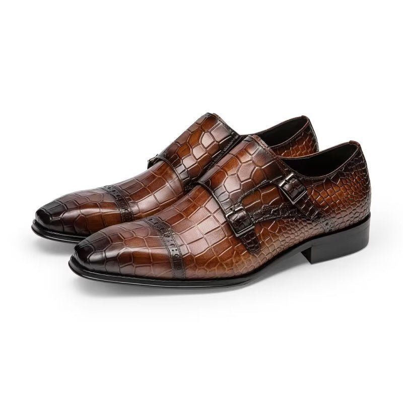 Mænds Formelle Sko Monkstraps Dress - Kaffe