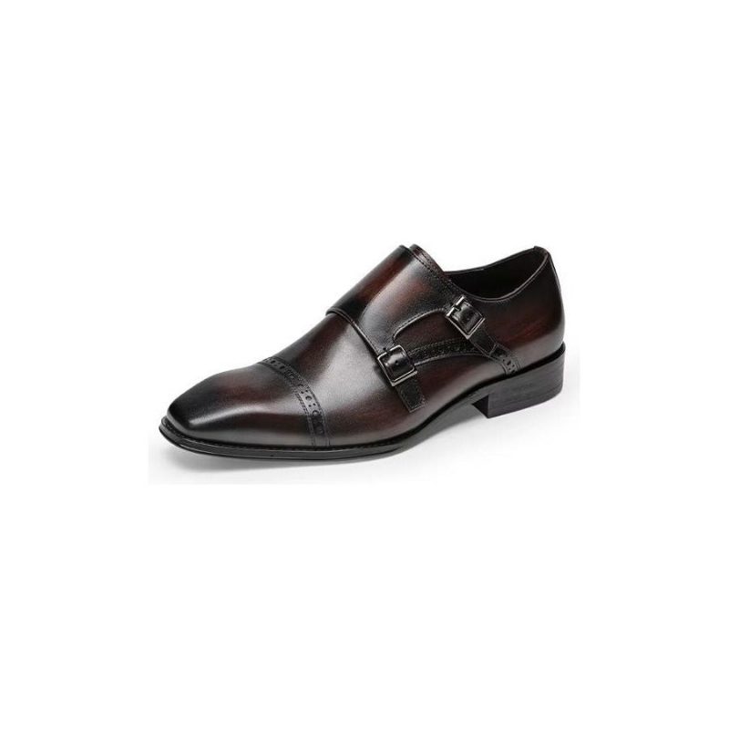 Mænds Formelle Sko Monkstraps Dress - Kaffe