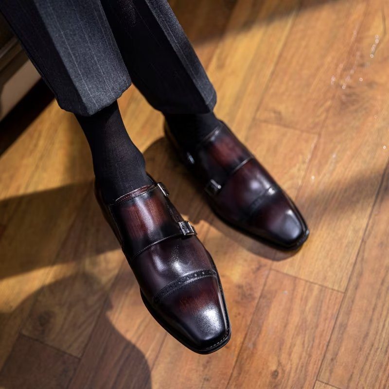 Mænds Formelle Sko Monkstraps Dress - Kaffe