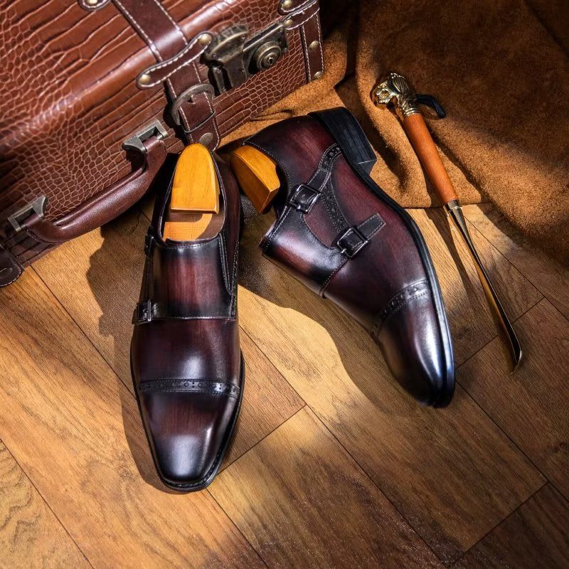 Mænds Formelle Sko Monkstraps Dress - Kaffe