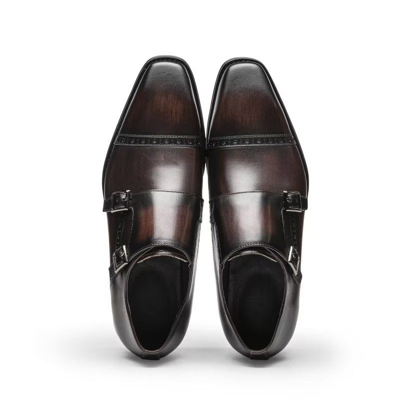 Mænds Formelle Sko Monkstraps Dress - Kaffe