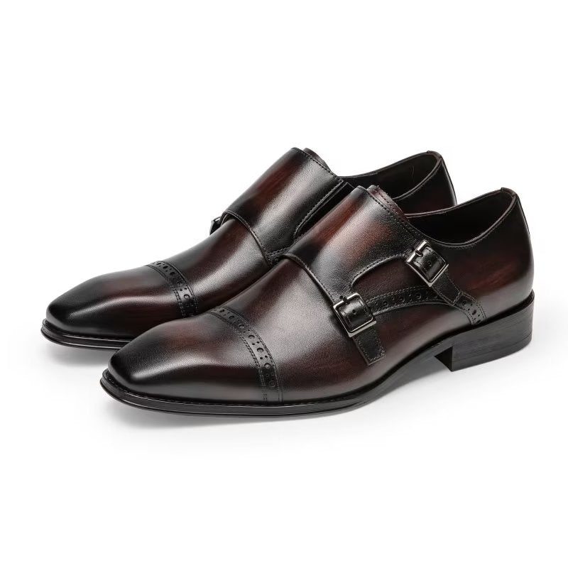 Mænds Formelle Sko Monkstraps Dress - Kaffe