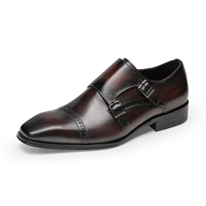 Mænds Formelle Sko Monkstraps Dress - Kaffe