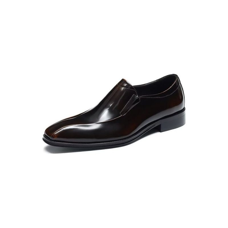 Mænds Formelle Sko Overdådige Luksus Slip-on Brogue Dress - Kaffe