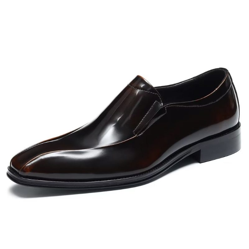 Mænds Formelle Sko Overdådige Luksus Slip-on Brogue Dress - Kaffe